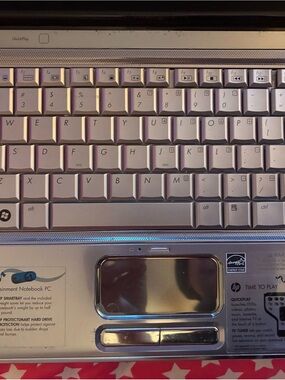 HP Silver Notebook Keyboard with Integrated Palmrest and Touchpad